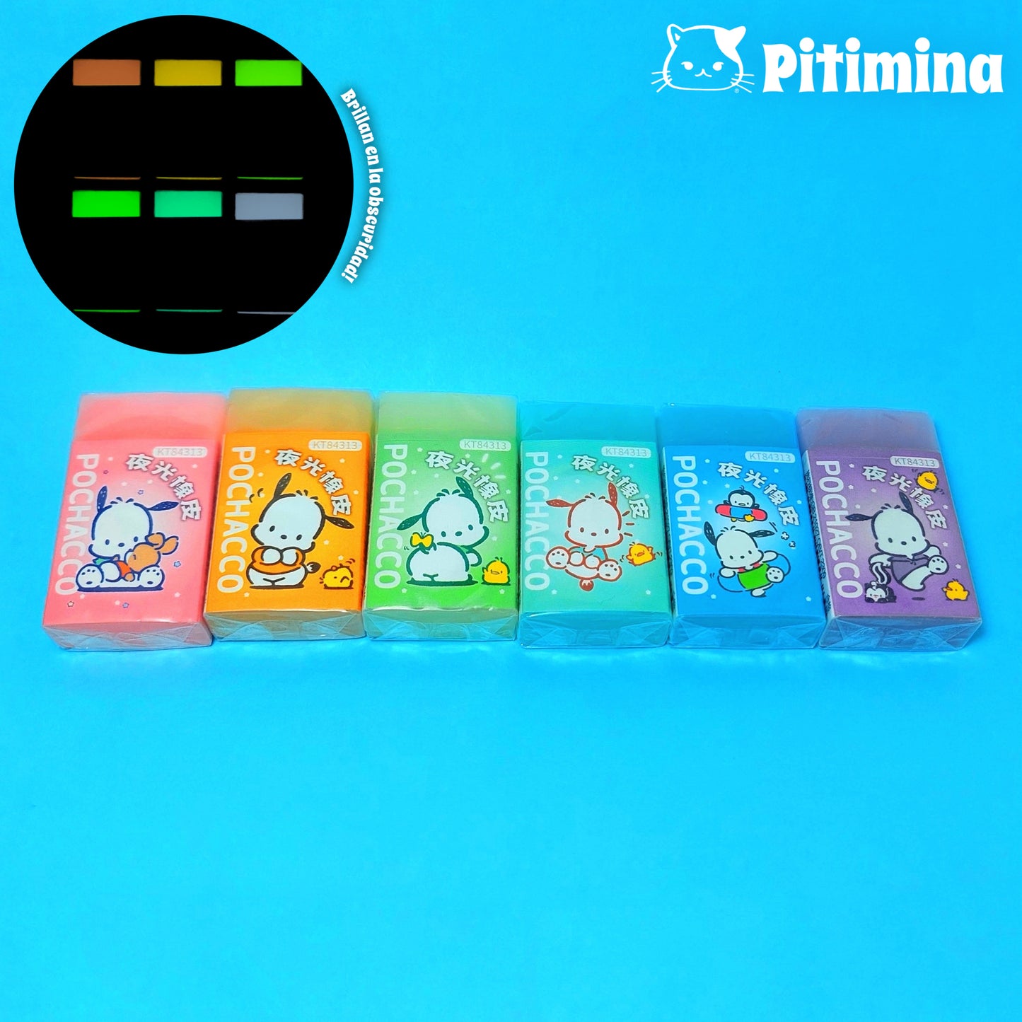 Pochacco Luminous Erasers