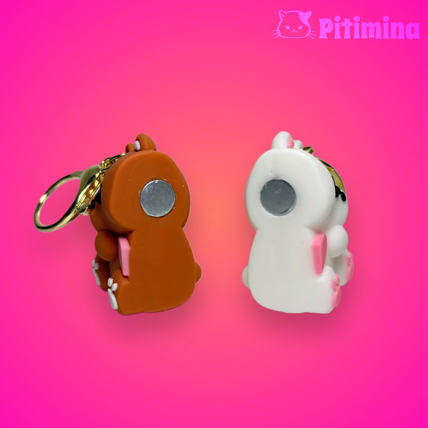 Set of Magnetic Keychains of Couple of Bears