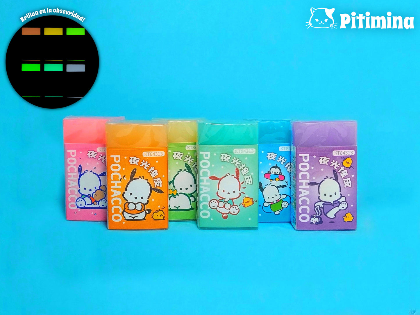 Pochacco Luminous Erasers